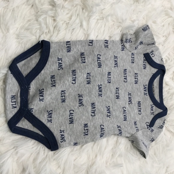 Calvin Klein- Gray and Blue 3pc Bodysuit & Pants - Picture 9 of 16